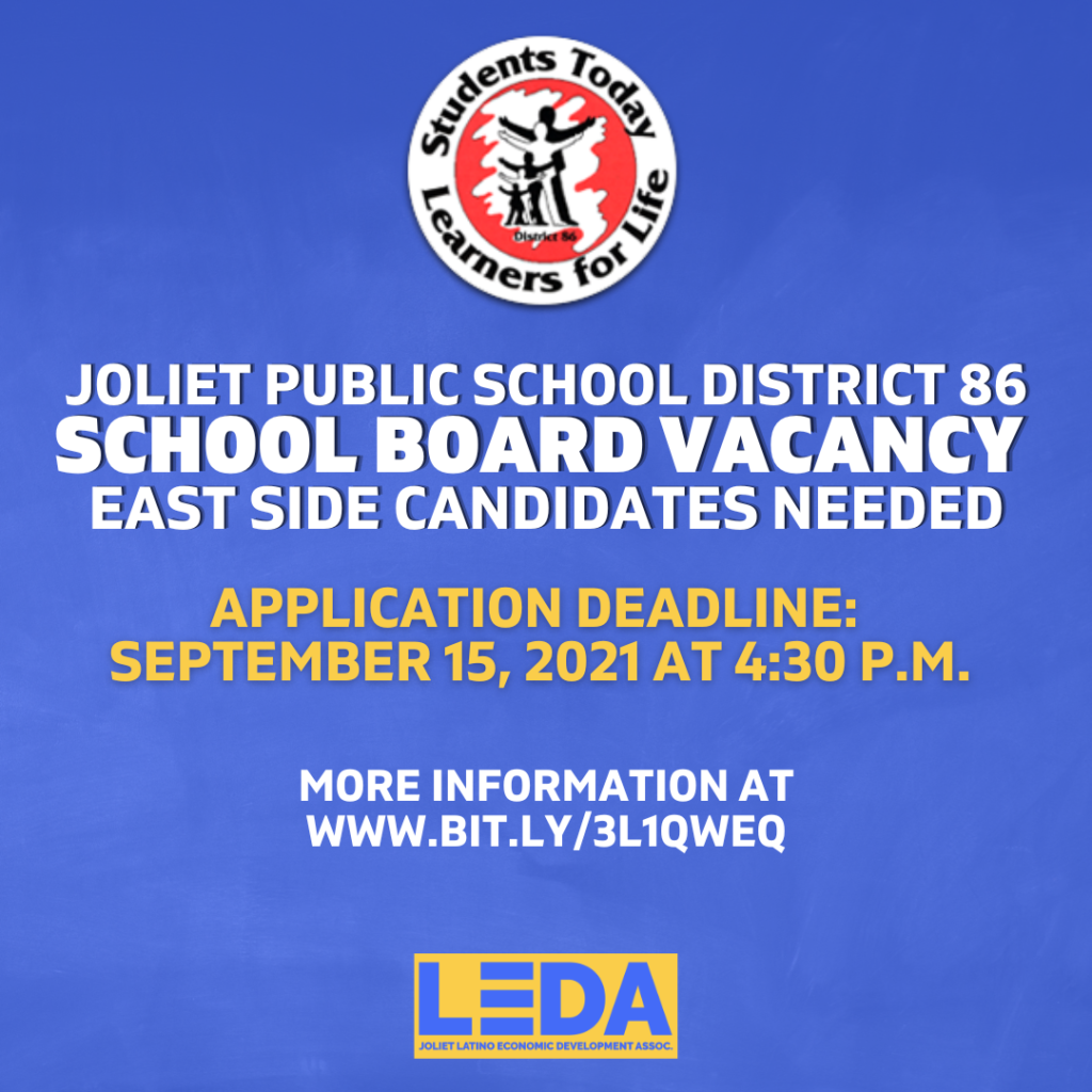JPSD 86 School Board Vacancy Joliet LEDA